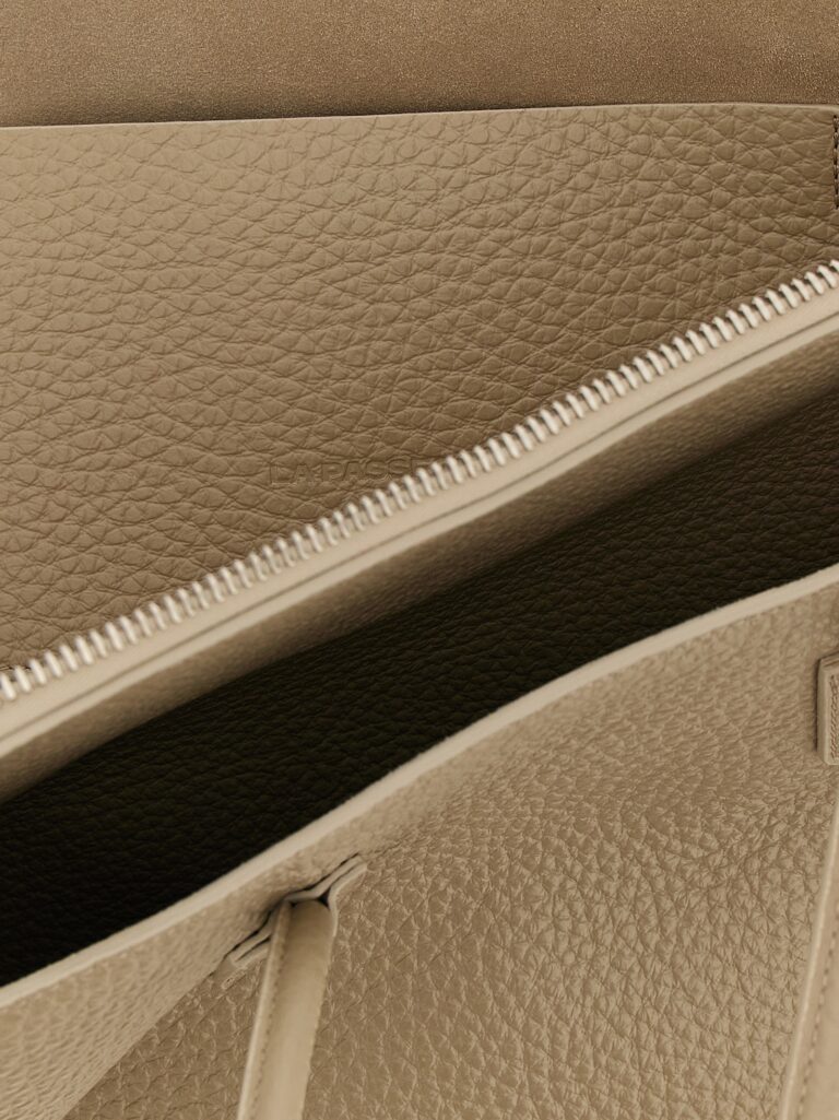 The Attico бежова кожена чанта за рамо - Image 4