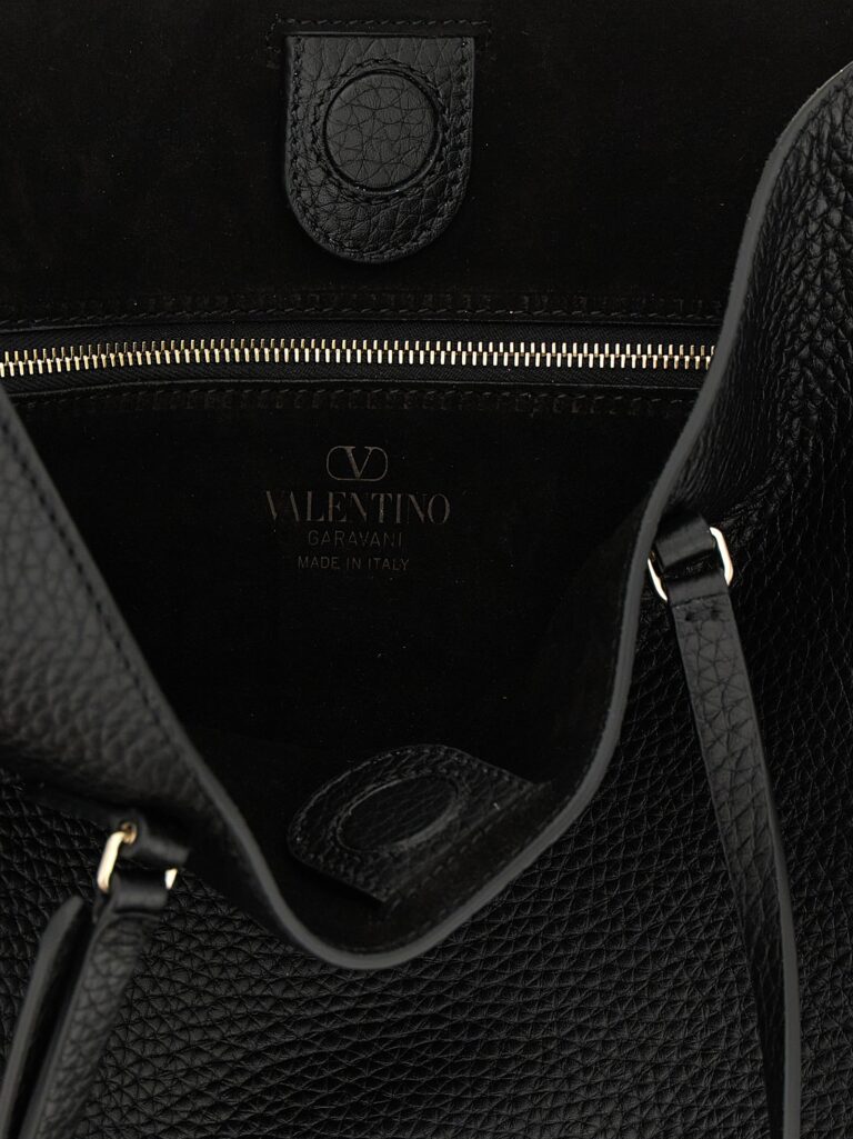 Valentino Garavani черна кожена чанта за рамо - Image 4