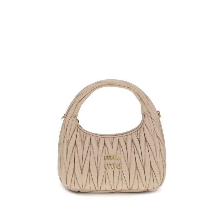 Miu Miu бежова кожена дамска чанта