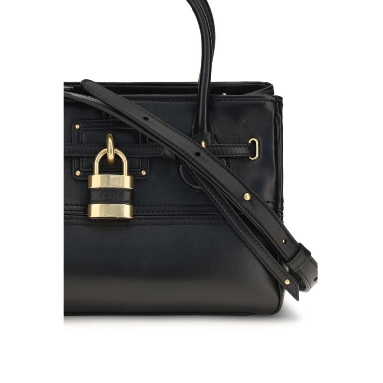 Chloé черна дамска чанта от биволска кожа - Image 4