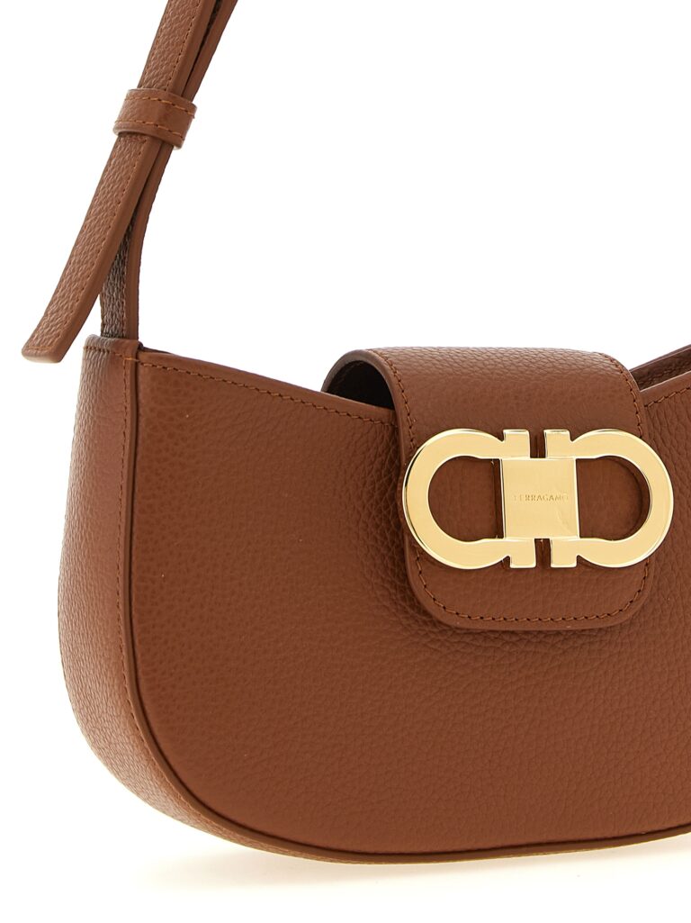 Ferragamo кафява кожена чанта за рамо - Image 3