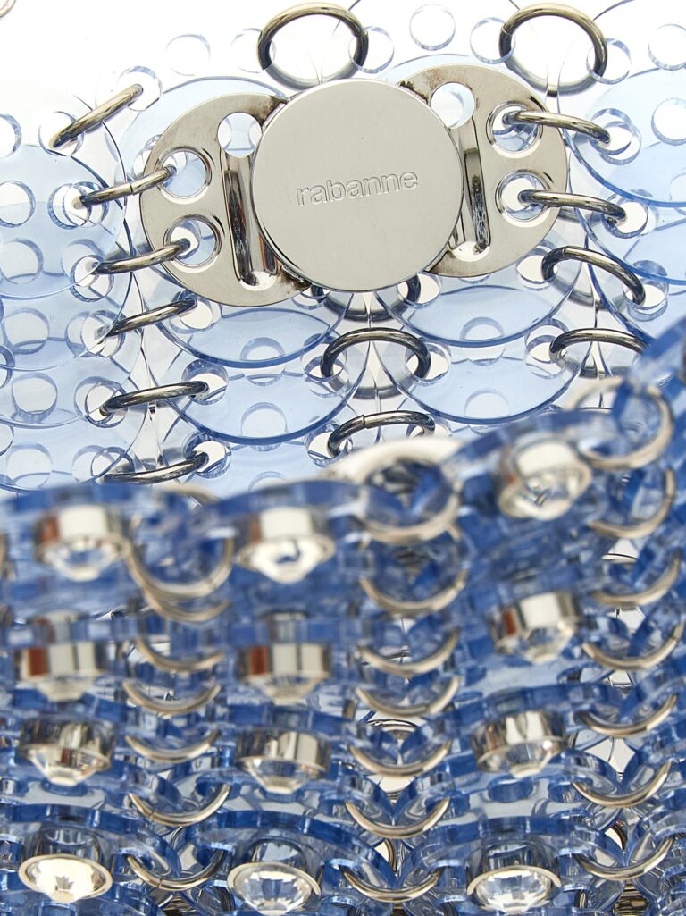 Paco Rabanne светлосиня чанта за рамо от смола - Image 4