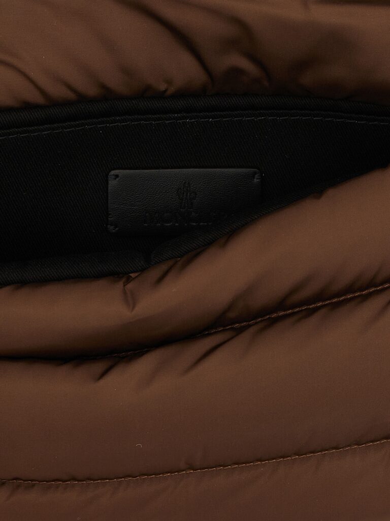 Moncler кафява чанта за рамо от полиамид - Image 4