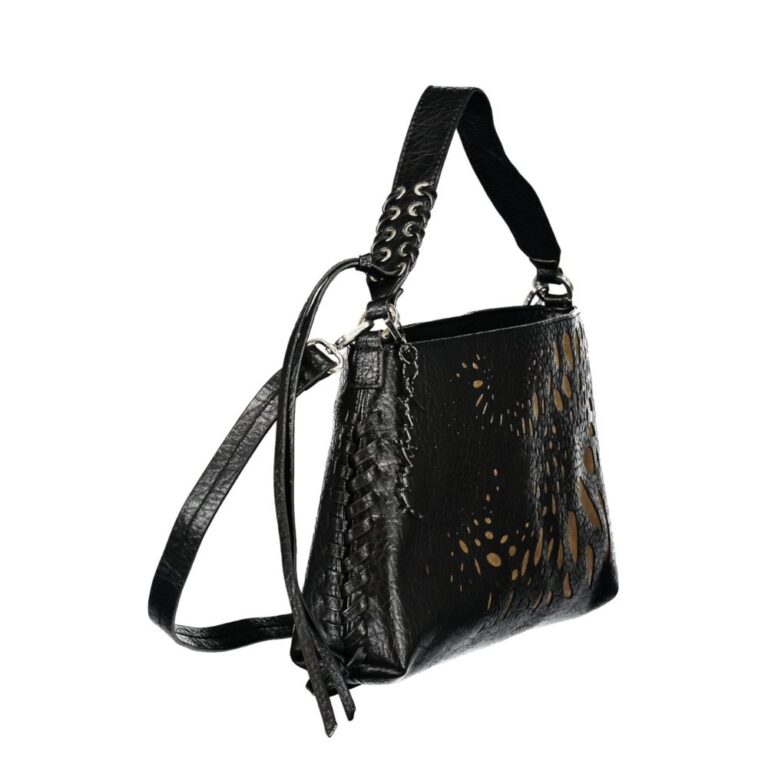 Desigual черна дамска чанта от полиуретан - Image 3