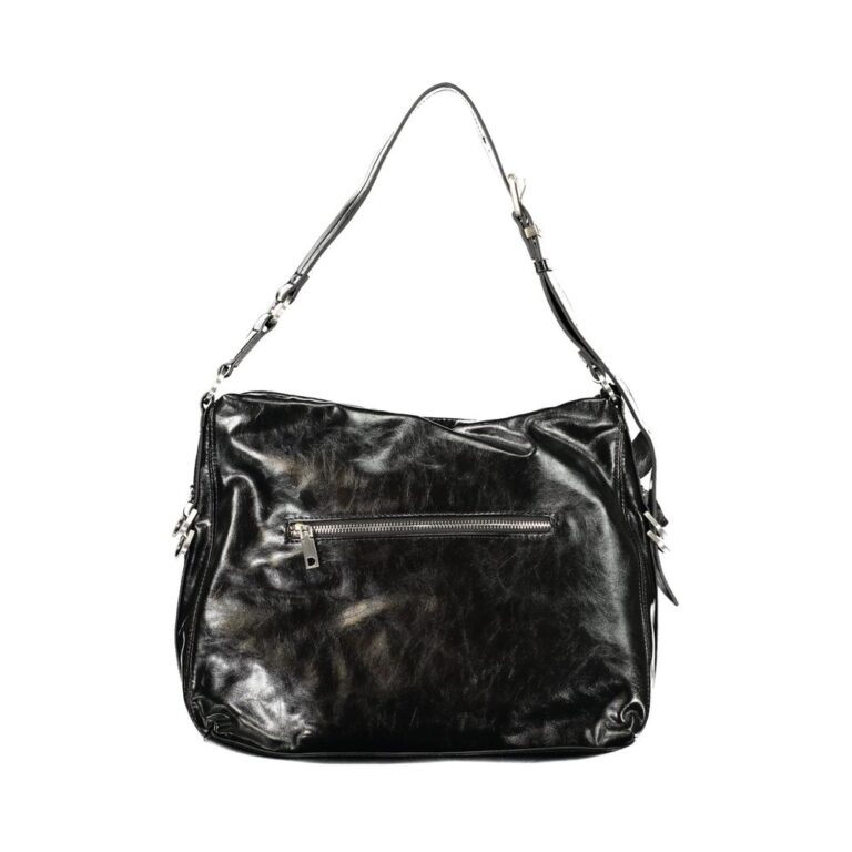Desigual черна дамска чанта от полиуретан - Image 2