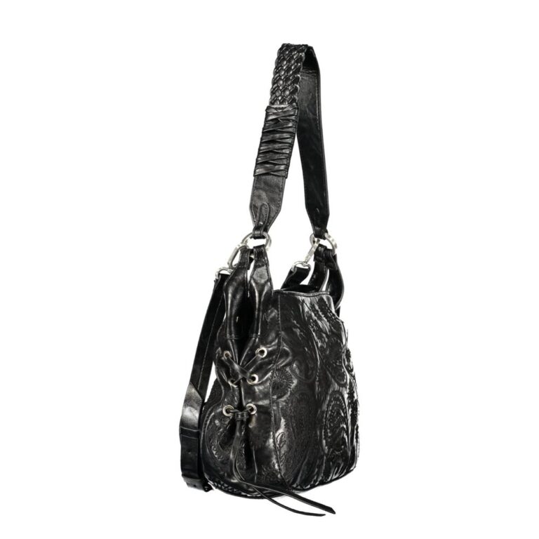 Desigual черна полиуретанова дамска чанта - Image 3
