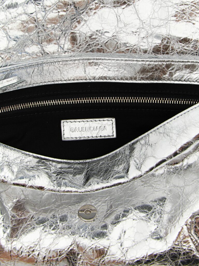 Balenciaga сребриста кожена клъч чанта - Image 4