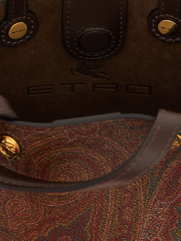 Etro многоцветна памучна тоут чанта - Image 4