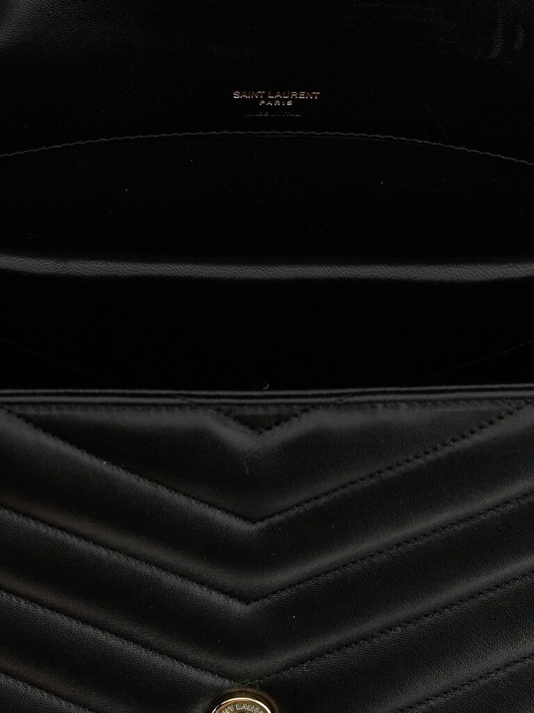Saint Laurent черна кожена чанта за рамо - Image 4