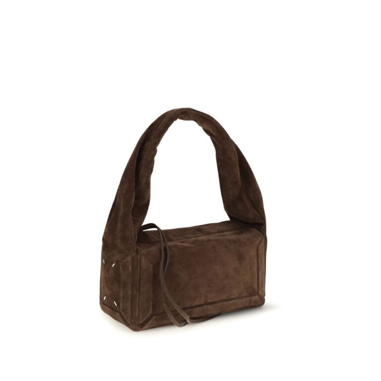 Maison Margiela кафява кожена чанта за рамо от телешка кожа Bos Taurus - Image 2