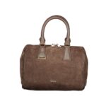 Furla кафява кожена дамска чанта