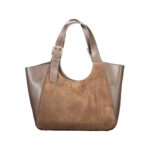 Furla кафява кожена дамска чанта