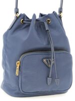 Prada синя дамска чанта от рециклиран полиамид - Image 3