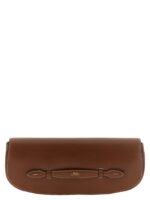 Polo Ralph Lauren кафява кожена клъч чанта