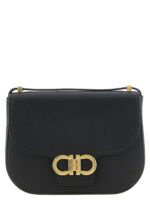 Ferragamo черна кожена чанта през тялото