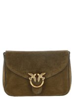 PINKO двуцветна чанта през тялото от телешка кожа