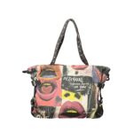 Desigual черна дамска чанта от памук