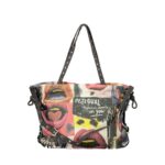 Desigual черна дамска чанта от памук - Image 2
