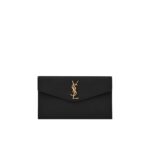 Saint Laurent черна кожена клъч чанта