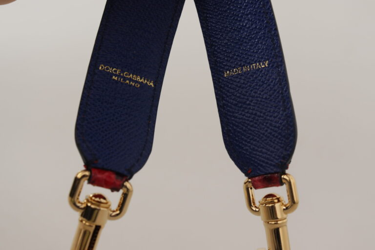 Dolce & Gabbana червена каишка за чанта от екзотична кожа с кристали - Image 3