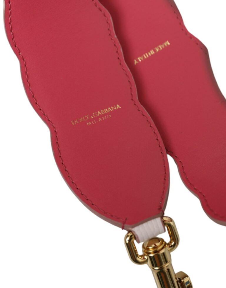 Dolce & Gabbana бяла кожена презрамка за чанта с флорални мотиви - Image 3