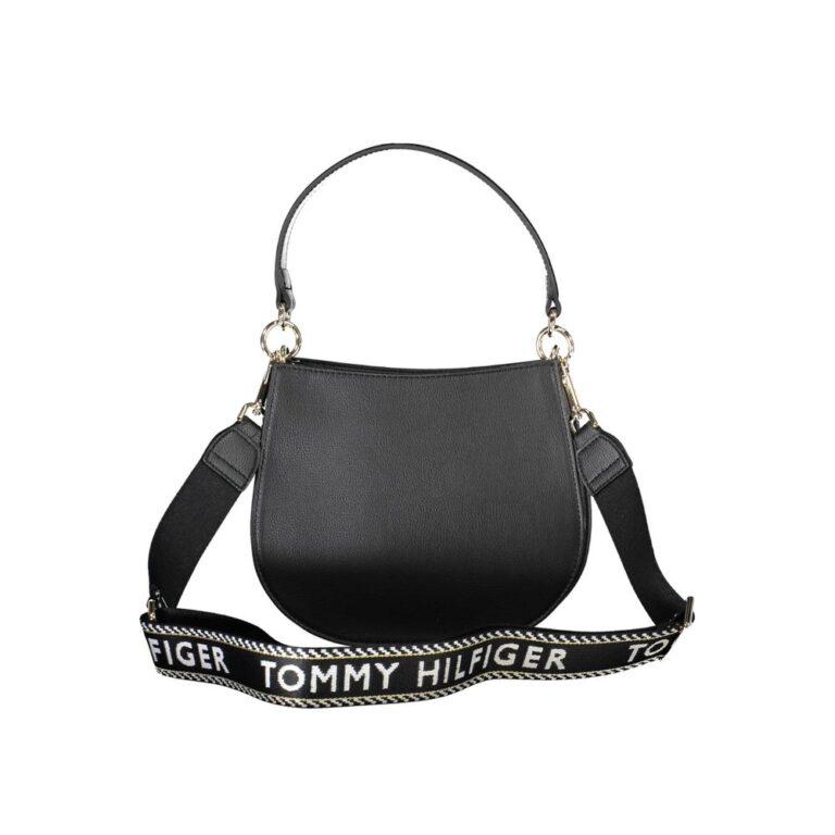 Tommy Hilfiger черна дамска чанта от полиестер - Image 2