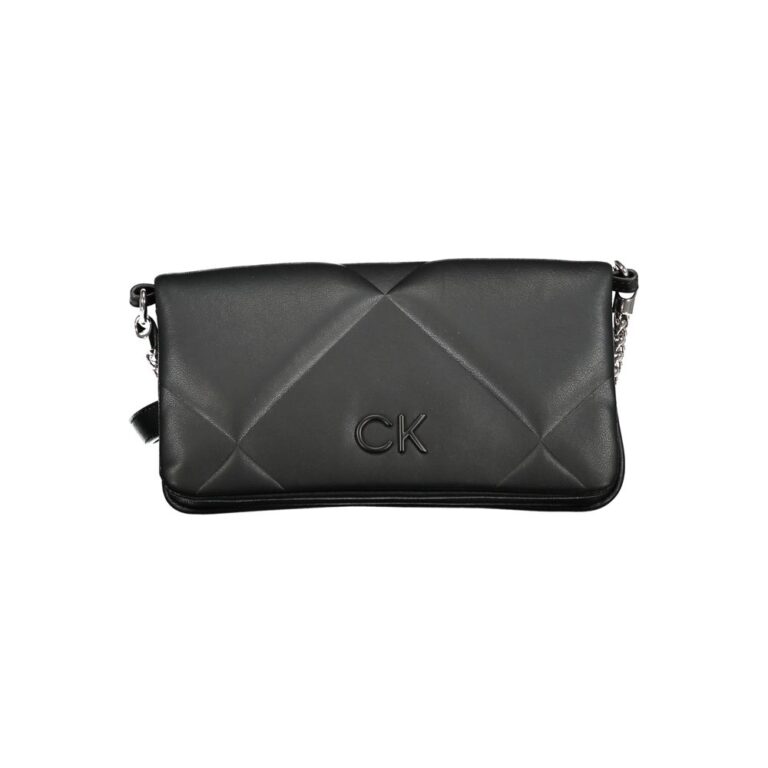 Calvin Klein черна дамска чанта от полиестер