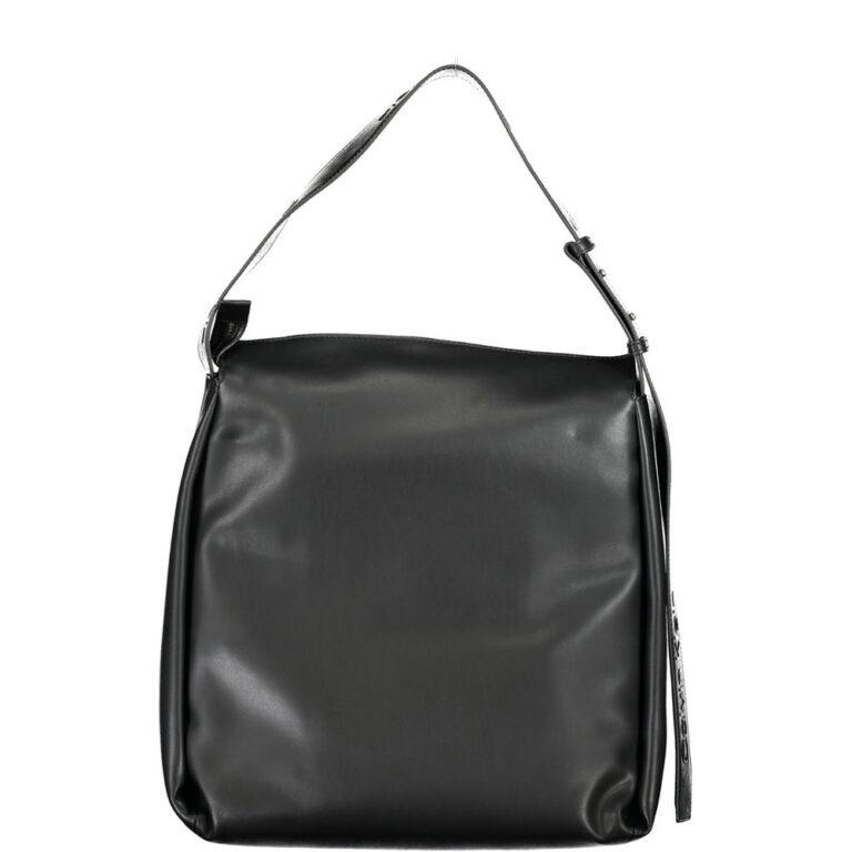Calvin Klein черна дамска чанта от полиестер - Image 2
