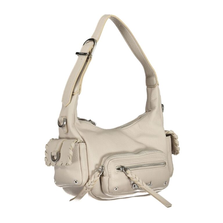 Desigual бяла дамска чанта от полиуретан - Image 3