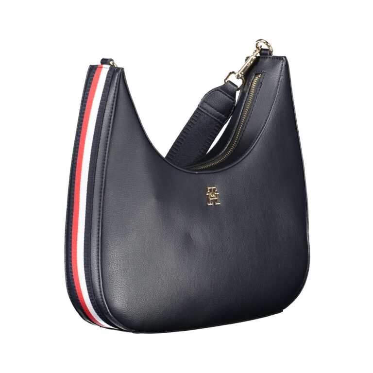 Tommy Hilfiger синя дамска чанта за рамо от полиестер - Image 3