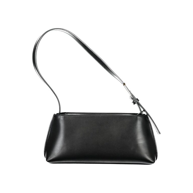 Calvin Klein черна дамска чанта от полиестер - Image 2