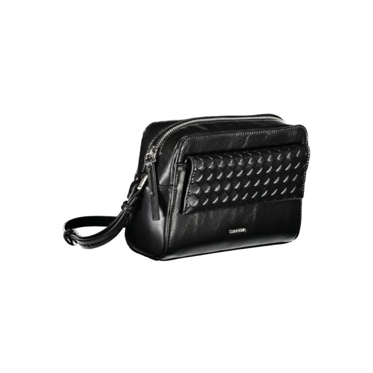 Calvin Klein черна полиестерна дамска чанта за рамо - Image 3