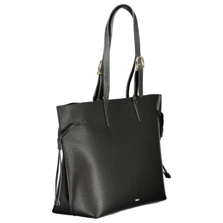 Furla черна кожена дамска чанта - Image 3