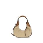 Moschino бежова кожена чанта за рамо