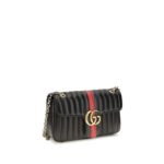 Gucci черна кожена чанта за рамо от телешка кожа Bos Taurus - Image 2