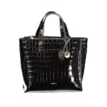 Furla черна кожена дамска чанта