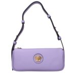 Versace лилава кожена чанта за рамо