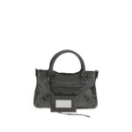 Balenciaga сива кожена чанта за рамо Ovis Aries