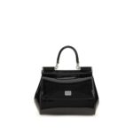 Dolce & Gabbana черна дамска чанта от телешка кожа Bos Taurus
