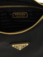 Prada черна чанта за рамо от рециклиран полиамид - Image 4