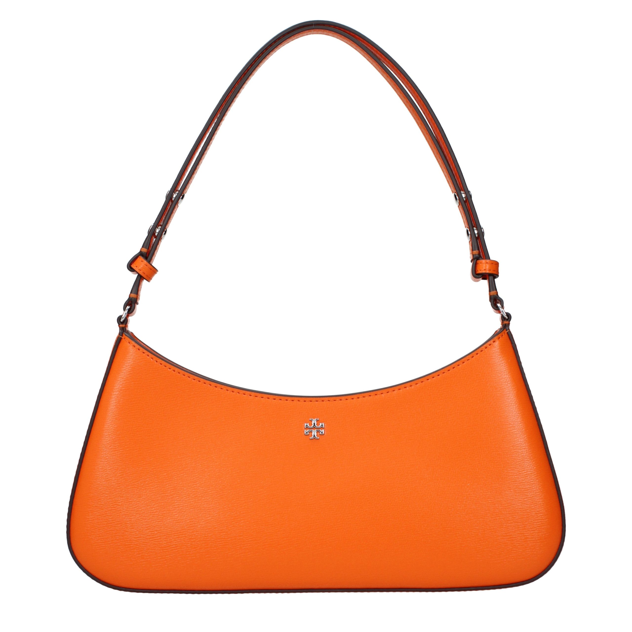 11281923.jpeg Tory Burch оранжева кожена чанта за рамо - Image 1