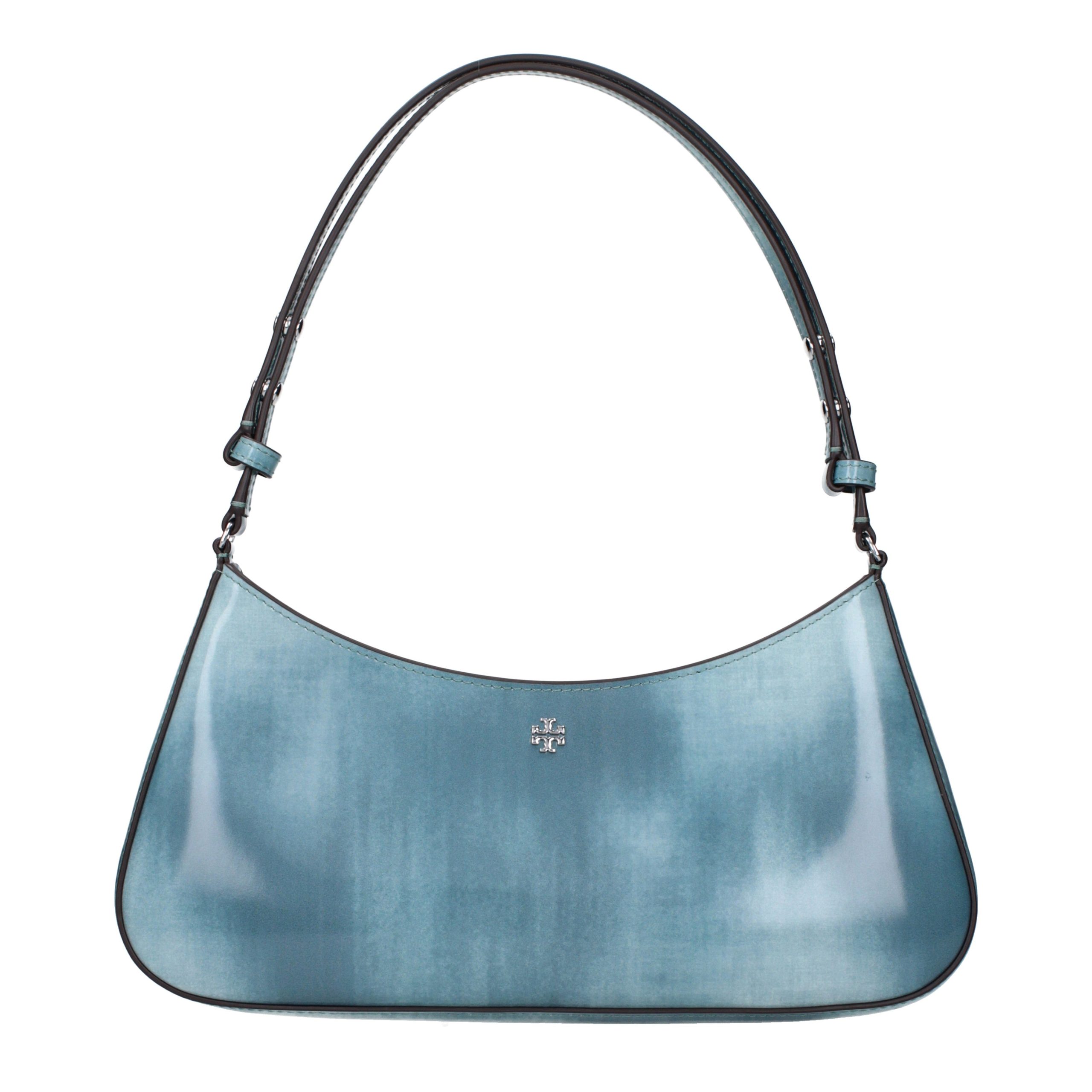 11281927.jpeg Tory Burch синя кожена чанта за рамо - Image 1