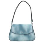 Tory Burch синя кожена чанта за рамо