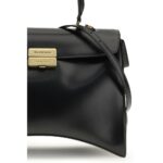 Balenciaga черна чанта за рамо от телешка кожа Bos Taurus - Image 4